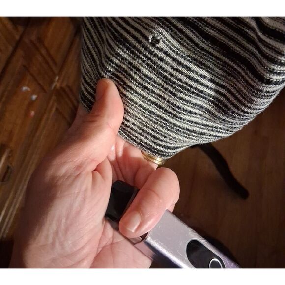 Splendid Black and White Striped Blouse Size Small - Picture 4 of 11